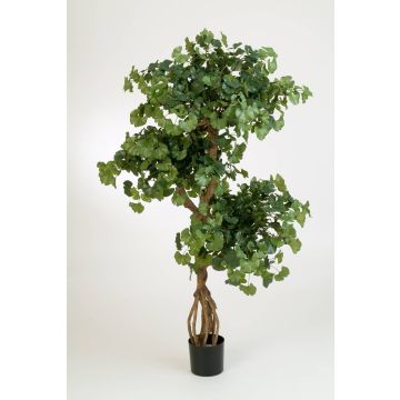 Artificial Ginkgo tree GREGOR, real stem, green, 5ft/145cm
