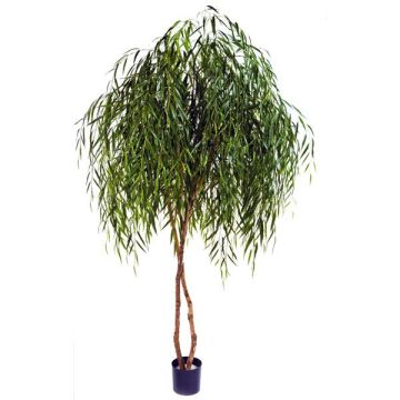 Artificial Willow tree TAMARA, natural stems, green, 8ft/240cm