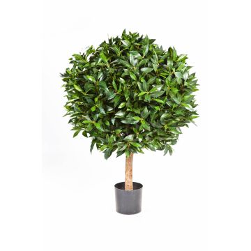 Artificial Laurel ball tree TIBERIUS, real stem, fruits, hardly inflammable, 31"/80cm, Ø 24"/60cm