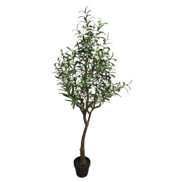 Decorative olive tree LIANSHU, artificial trunk, fruits, 5ft/150cm