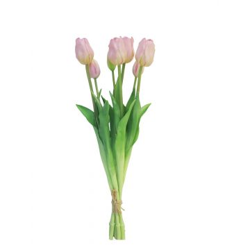 Artificial tulip bouquet LONA, pink, 18"/45cm, Ø6"/15cm