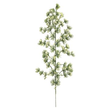 Decorative larch branch JAHELI, snowy, berries, green-white, 18"/45cm