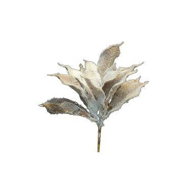 Artificial Agave pygmaea LUMIAO, snowy, cream-beige, 14"/35cm