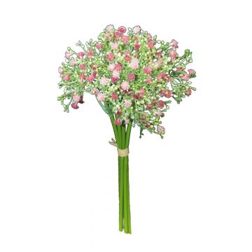 Artificial gypsophila bouquet CECILIA, fuchsia, 12"/30cm