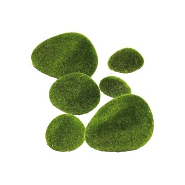 Artificial moss stones YIBIN, 6 pieces, green