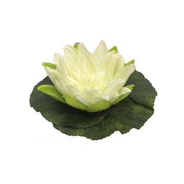 Artificial water lily SHUOLIN, floating, cream, Ø7"/18cm