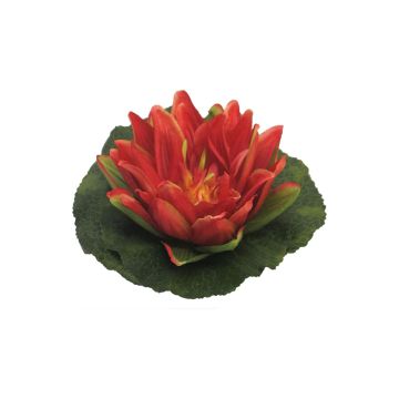 Artificial water lily SHUOLIN, floating, red, Ø7"/18cm