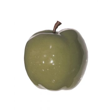 Artificial apple LINSHUO, shiny grey-green, 5.5"/14cm