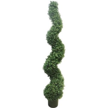 Artificial boxwood spiral FRITZ, crossdoor, 5ft/150cm
