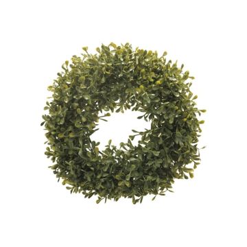 Artificial boxwood wreath FRITZ, crossdoor, Ø11"/28cm