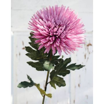 Artificial Chrysanthemum NANDOR, pink, 3ft/90cm, Ø7.1"/18cm