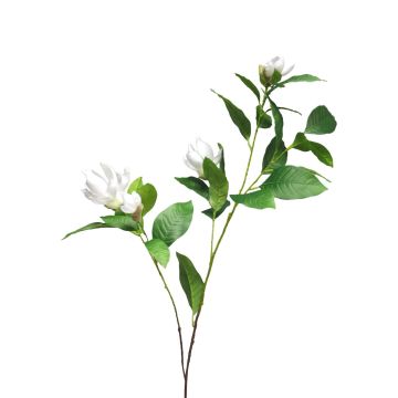 Artificial magnolia branch HUANER, white, 4ft/130cm