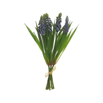 Artificial muscari bouquet LANSHAN, blue, 10"/25cm