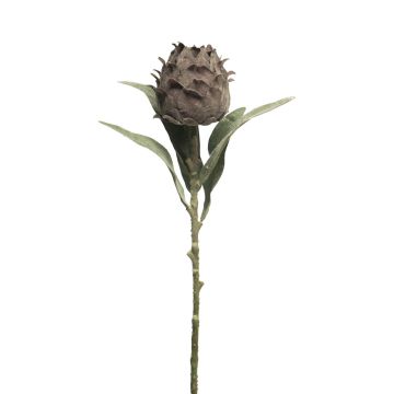Artificial artichoke flower LANQIN, burgundy, 24"/60cm
