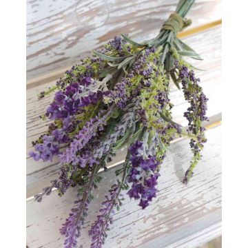 Bouquet of silk lavender KIRSA, violet, 12"/30cm