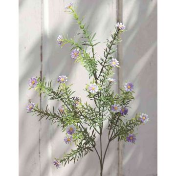 Artificial chamomile spray JAMIE, violet-white, 28"/70cm