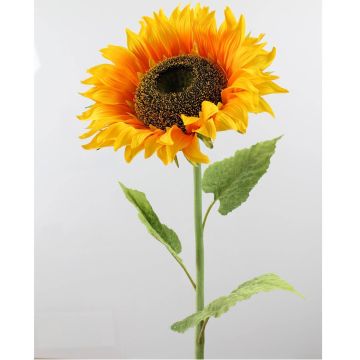 Artificial flower sunflower BELITA, yellow-orange, 3ft/105cm, Ø11"/27cm