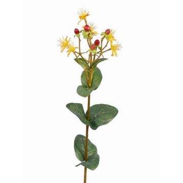 Fake St. John's wort ARMIE with flowers, yellow-red, 26"/65cm