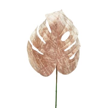 Artificial philodendron Monstera Deliciosa leaf AOSHUN, pink, 28"/70cm