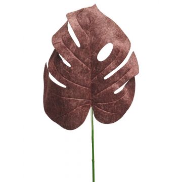 Artificial philodendron Monstera Deliciosa leaf AOSHUN, brown, 28"/70cm