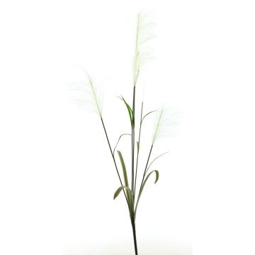 Artificial pampas grass branch LINEN with panicles, white, 5ft/145cm