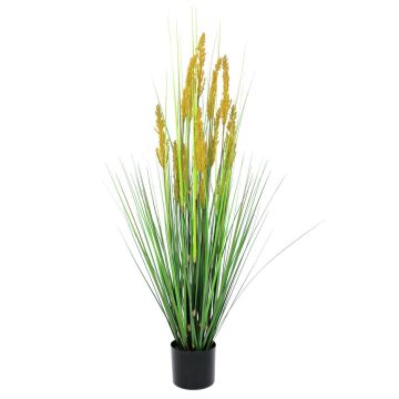 Plastic silver spike grass CILVIA with spikes, green, 4ft/120cm