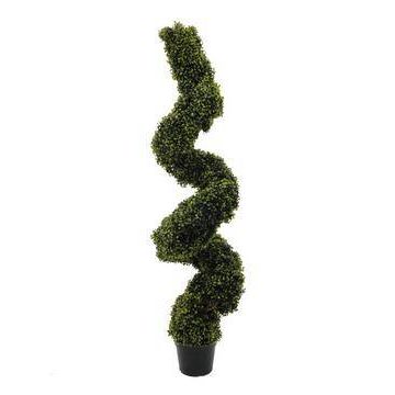Plastic Boxwood spiral topiary FRITZ, 5ft/150cm