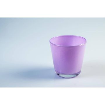 Tealight glass ALEX AIR, purple, 3"/7,5cm, Ø3"/7,5cm