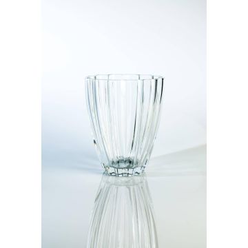 Glass flower vase BEA, clear, 6.7"/17cm, Ø5.5"/14cm
