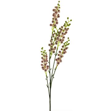 Artificial mimosa branch CHENWU, flowers, pink-green, 28"/70cm