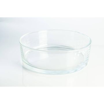 Decorative glass bowl VERA AIR, clear, 3.1"/8cm, Ø10"/25cm