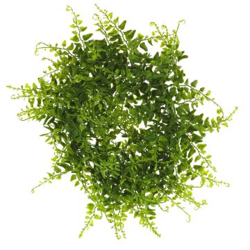 Decorative button fern wreath CHENTA, green, Ø16"/40cm