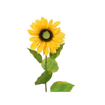 Synthetic sunflower DORINA, yellow, 28"/70cm, Ø4.7"/12cm
