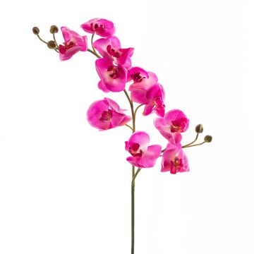 Fake sprig of orchid phalaenopsis STINA, pink, 3ft/90cm, Ø2.8"-3.5"/7-9cm
