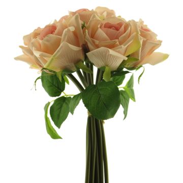 Artificial rose bouquet LANXIA, pink, 10"/25cm