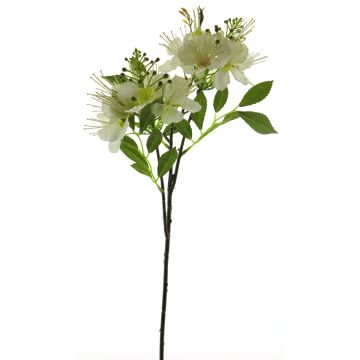 Artificial crataegus branch MEIRAN with flowers, cream, 26"/65cm