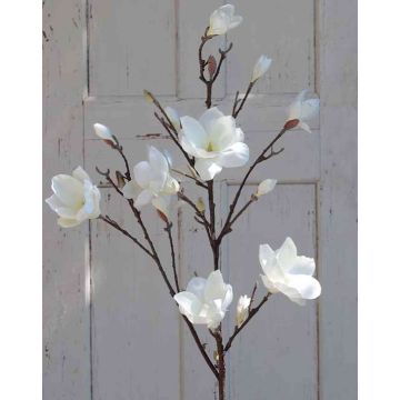 Artificial magnolia spray YONA, cream-white, 4ft/130cm