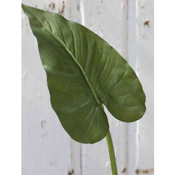 Artificial calla lily leaf YELLA, green, 33"/85cm