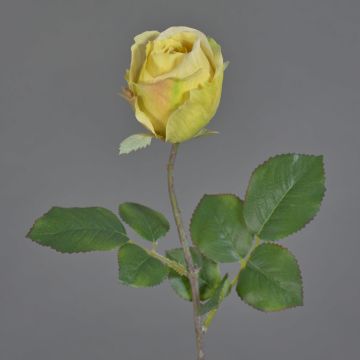Artificial rose POPI, yellow-pink, 22"/55cm