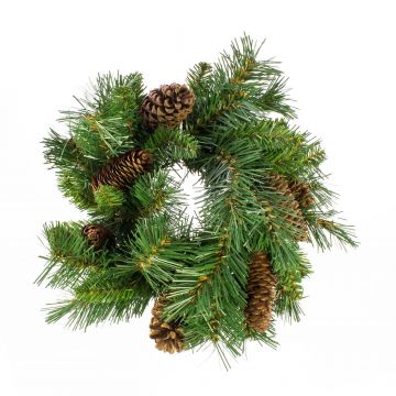 Fir wreath ALFRED with cones, Ø12"/30cm, hardly inflammable, weather-resistant