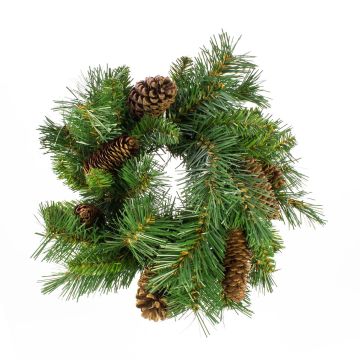 Fir wreath ALFRED with cones, Ø12"/30cm, hardly inflammable, weather-resistant