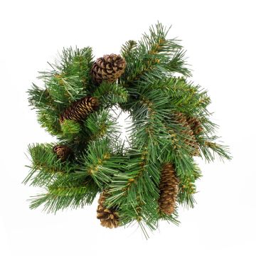 Fir wreath ALFRED with cones, Ø12"/30cm, hardly inflammable, weather-resistant