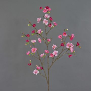 Artificial apple blossom branch SADAKA with blossoms, fuchsia-pink, 3ft/100cm