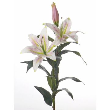 Artificial tiger lily EVELINA, pink-white, 3ft/90cm, Ø8"/20cm