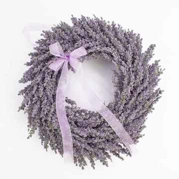 Artificial lavender wreath YLVIE, violet, Ø16"/40cm