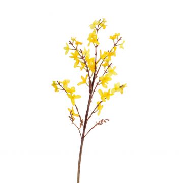 Artificial Forsythia spray JARA, with blooms, yellow, 18"/45cm