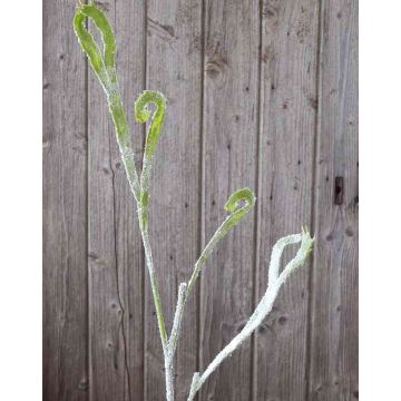 Artificial dragon willow branch ADELFOS, frosted, 4ft/115cm