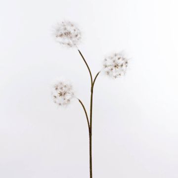 Synthetic dandelion THERESIA, white, 115cm, Ø4.7"/12cm