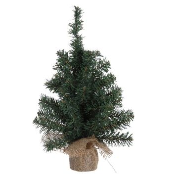 Artificial Christmas tree APIKALIA in jute bag, 16"/40cm