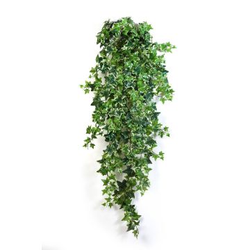 Silk Ivy hanging plant LUKA, on spike, green-white, 4ft/110cm